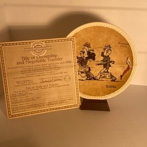 Norman Rockwell “Promenade à Paris” Collector Plate